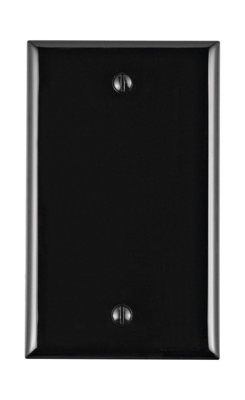 WALL PLATE 1G BLK BLNK