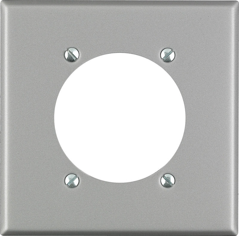 WALL PLATE 2G SLV SNGL O