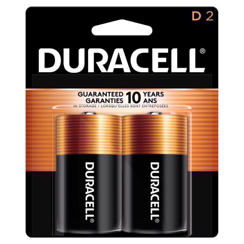 BATTERY D DURAC 2PK