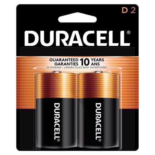 BATTERY D DURAC 2PK