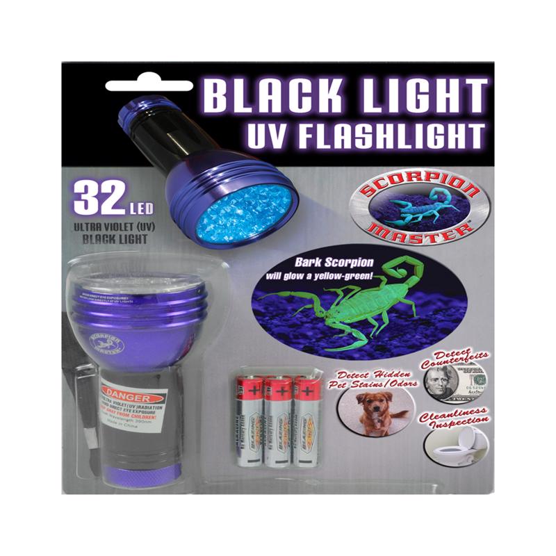 UV FLASHLIGHT BLK/PURPLE