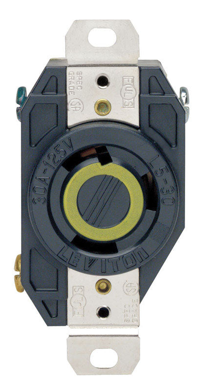 LOCKING RECP SNGL 30A BL