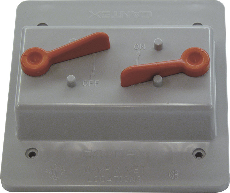 TOGGLE&COVER RECT 2G PVC