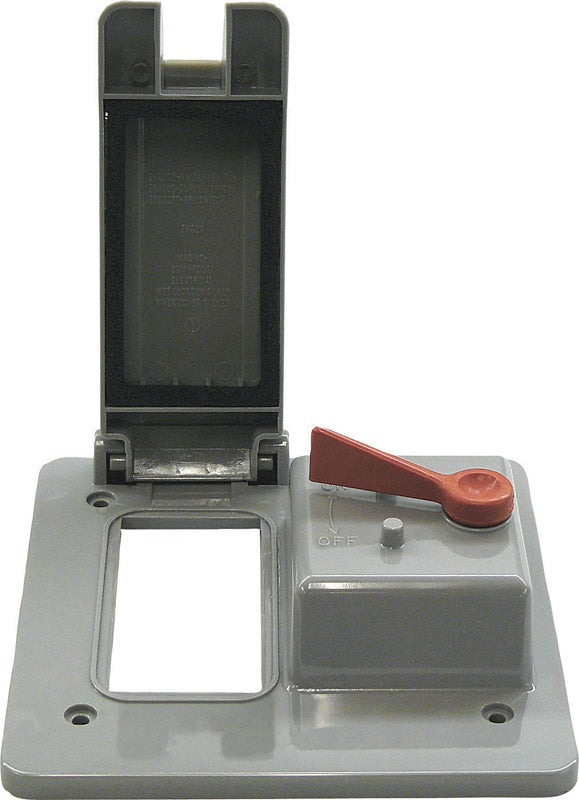 TOGGLE COVER RECT 2G PVC
