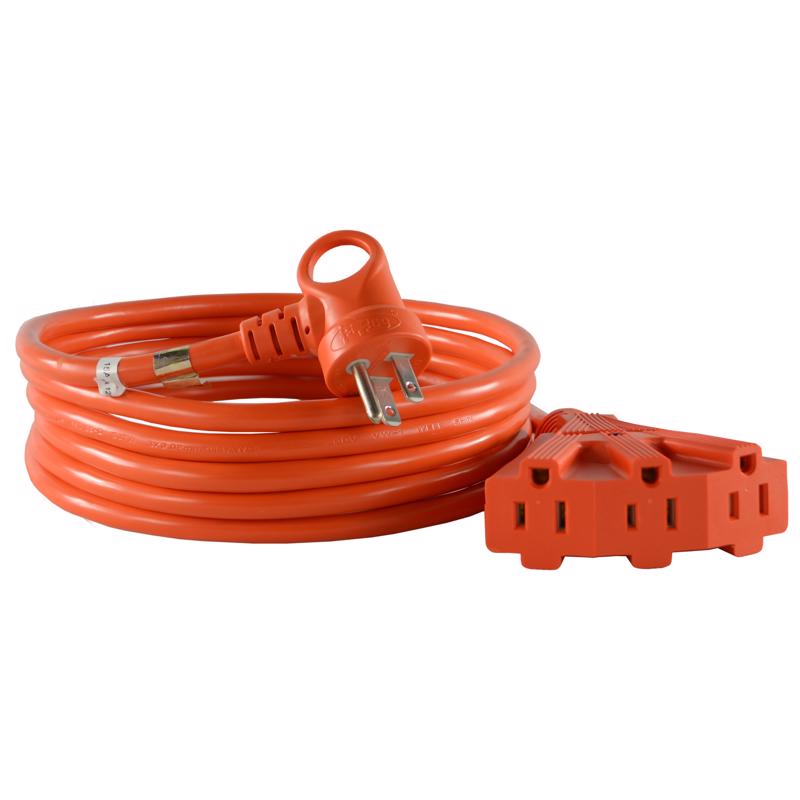 3OUTL EXT CORD 12' ORG