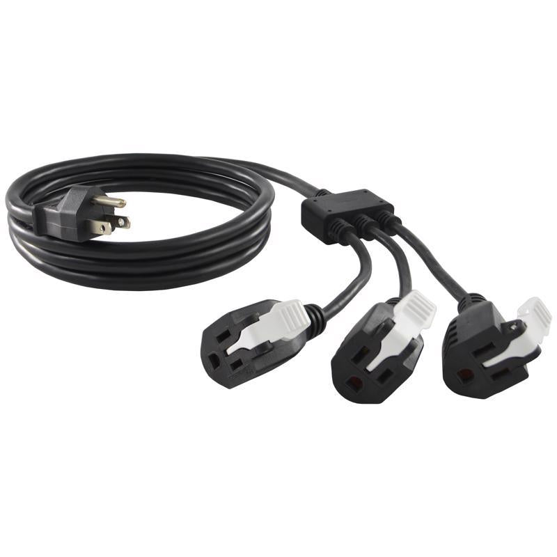 1-3 OUTLET CORD 6' BLK