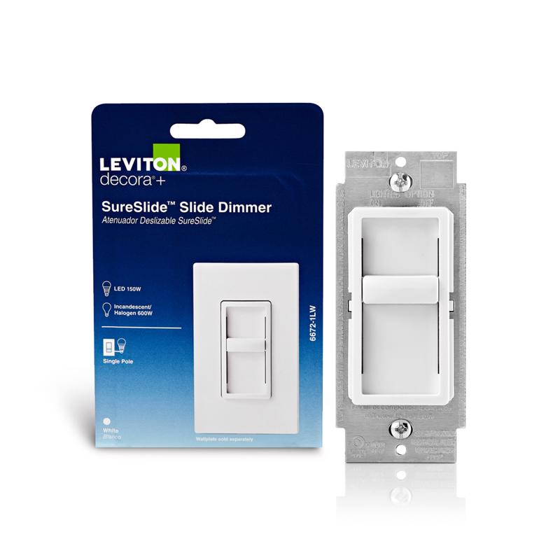 DIMMER SWITCH SLIDE WHT