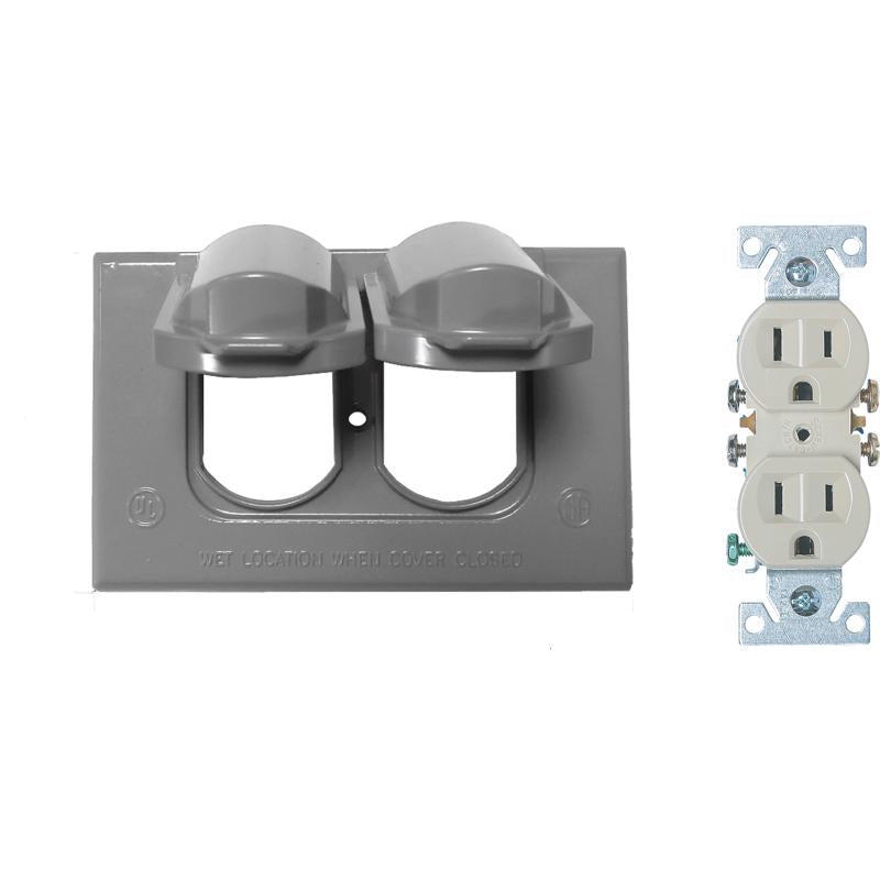 DUPLEX OUTLET KIT RECT1G
