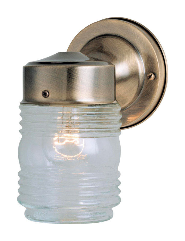 WALL SCONCE ANT BRS 1LT