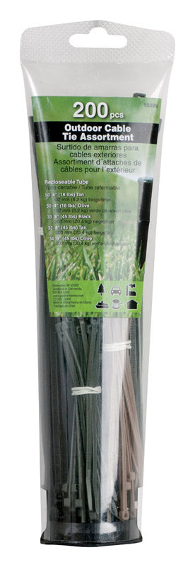 CABLE TIE ASST 200PK