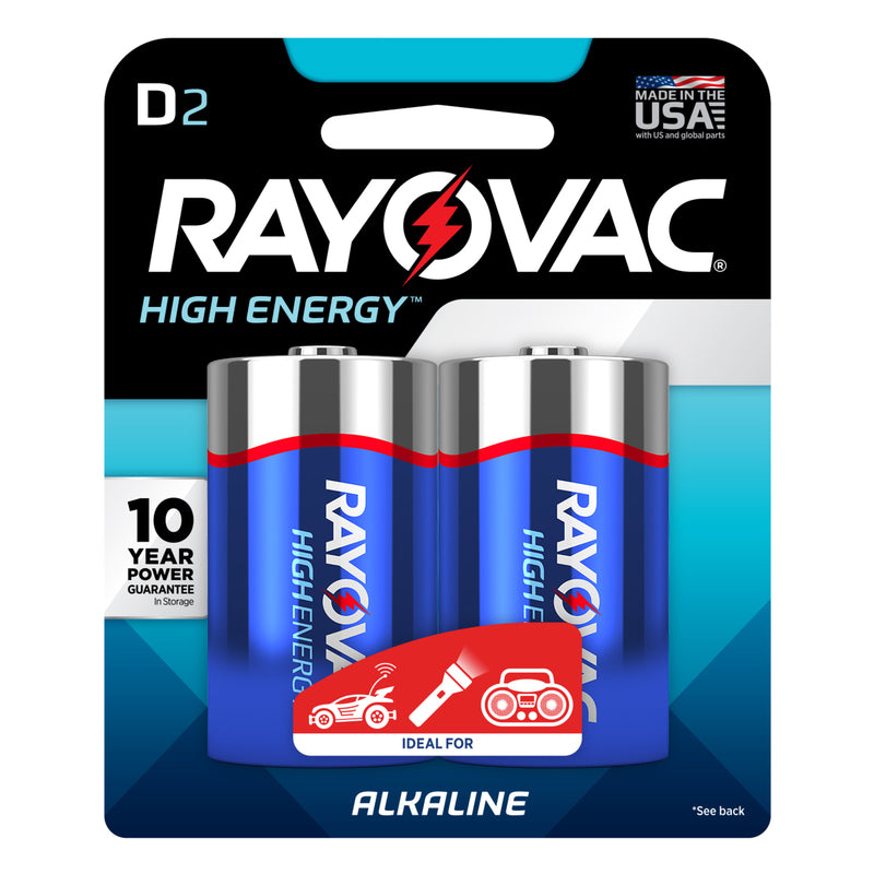 BATTERY D RAYO 2PK