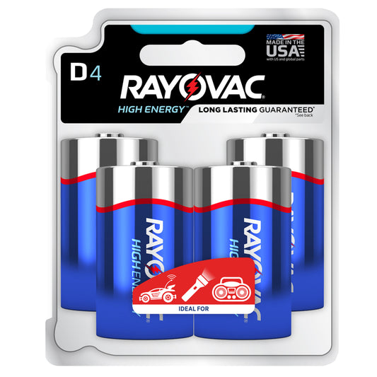 BATTERY D RAYO 4PK