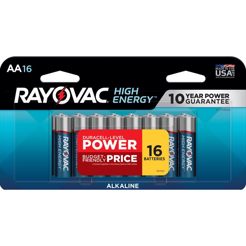 BATTERY AA RAYO 16PK