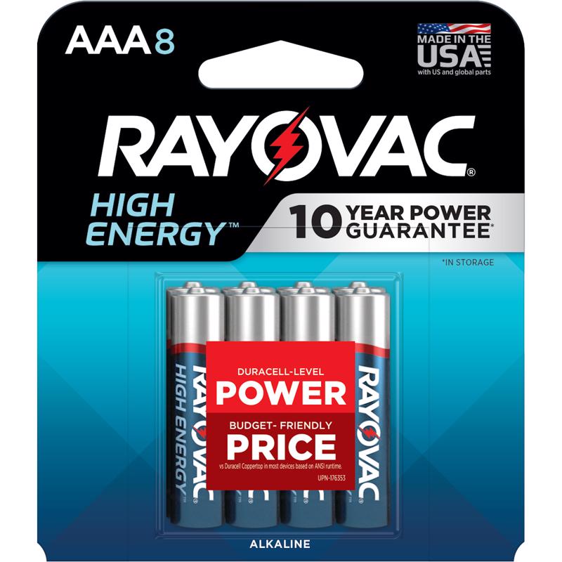 BATTERY AAA RAYO 8PK