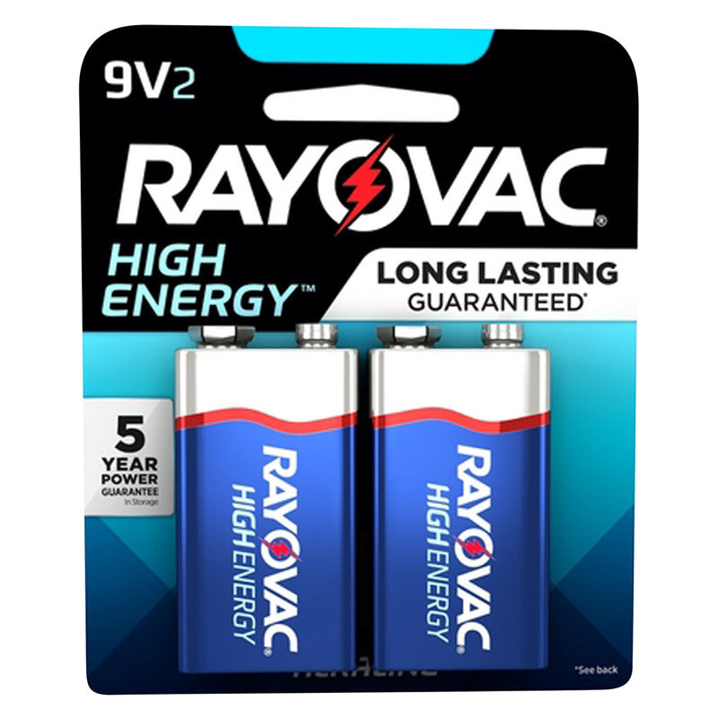 BATTERY 9V RAYO 2PK