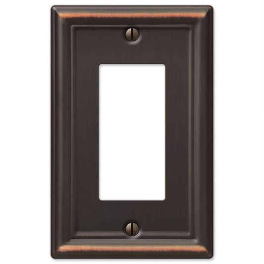 WALL PLATE 1G BRNZ DECOR