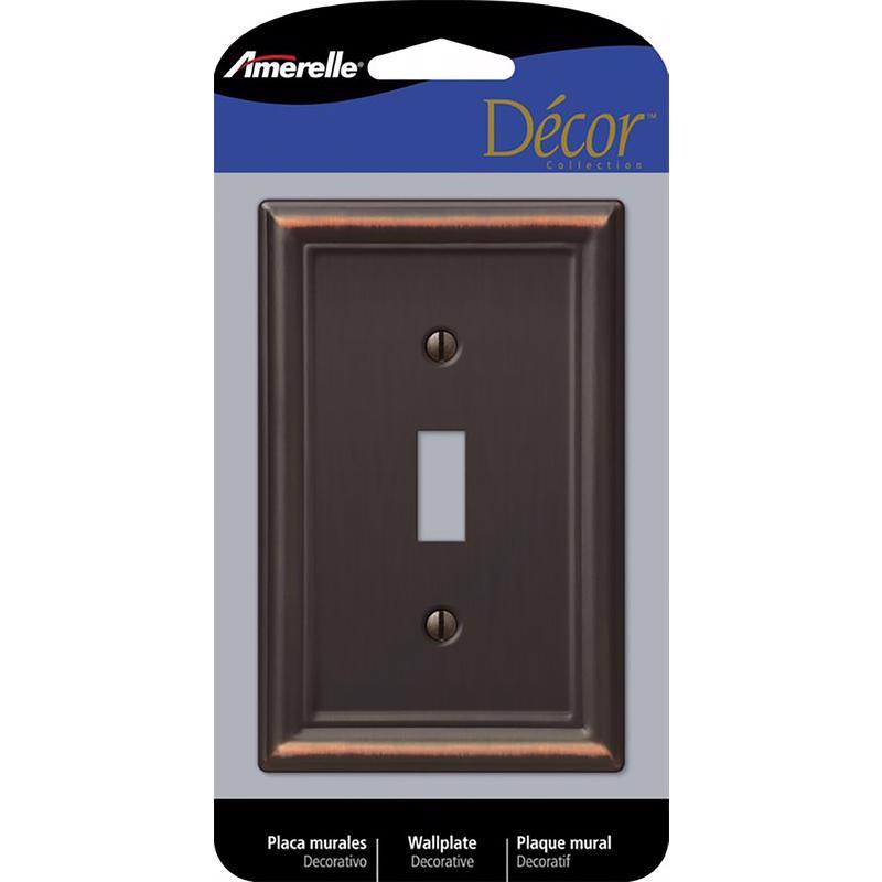WALL PLATE 1G BRNZ TOGGL