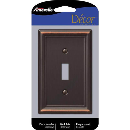 WALL PLATE 1G BRNZ TOGGL