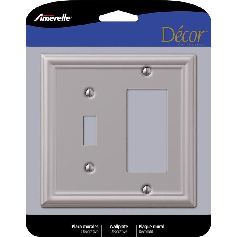 WALL PLATE 2G NCKL DECOR