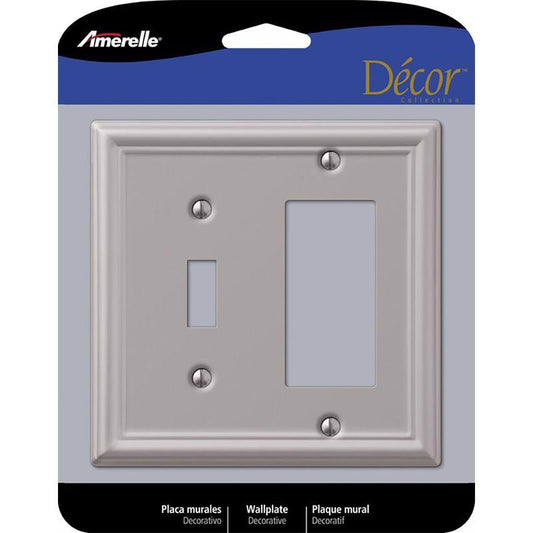 WALL PLATE 2G NCKL DECOR