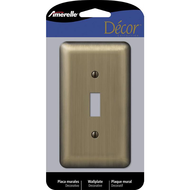 WALL PLATE 1G BRS TOGGLE