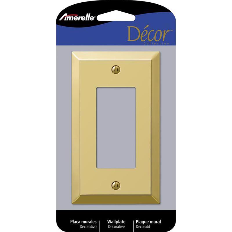 WALL PLATE 1G BRS DECOR