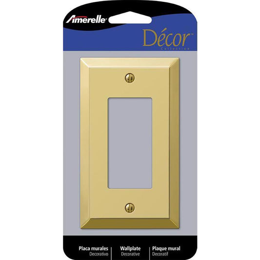 WALL PLATE 1G BRS DECOR