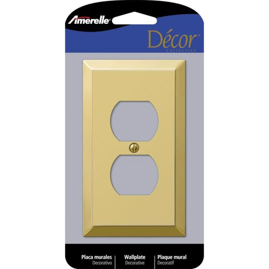 WALL PLATE 1G BRS DUP