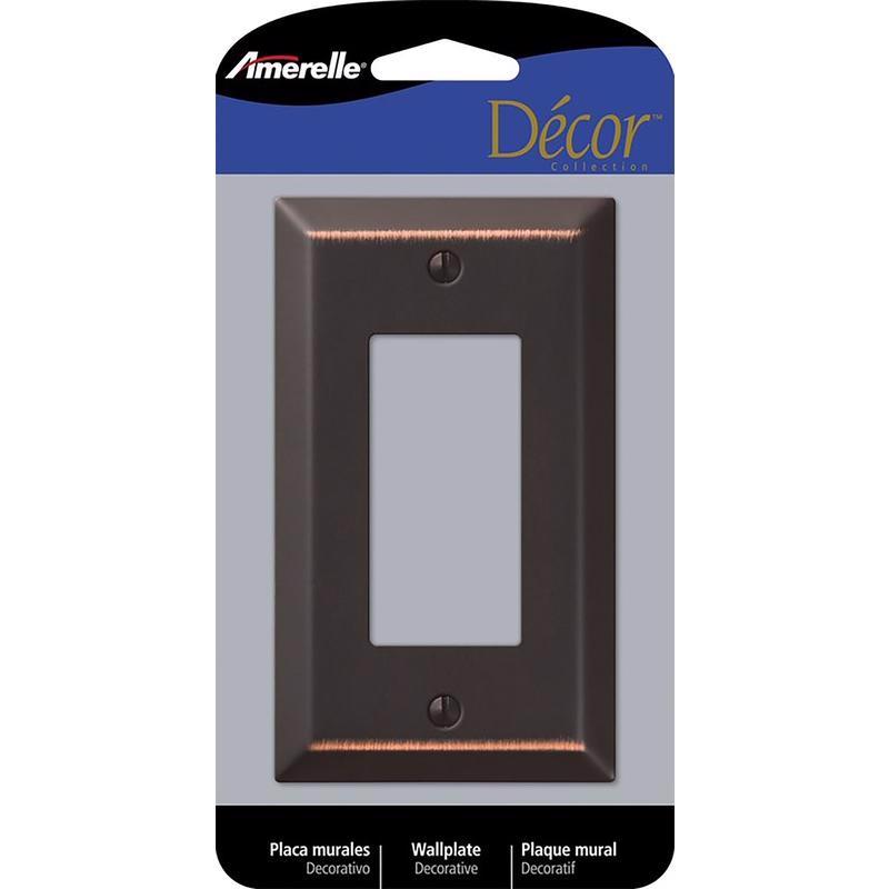 WALL PLATE 1G BRNZ DECOR