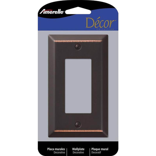 WALL PLATE 1G BRNZ DECOR