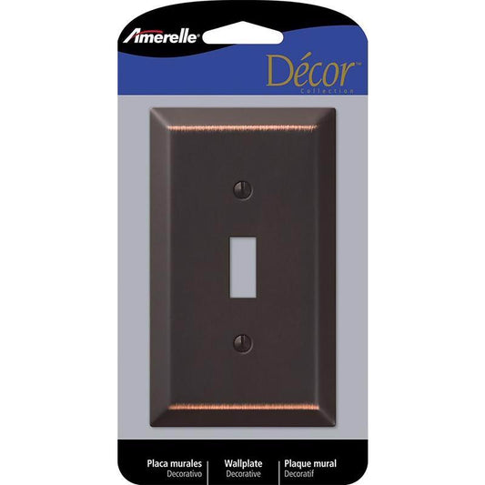 WALL PLATE 1G BRNZ TOGGL