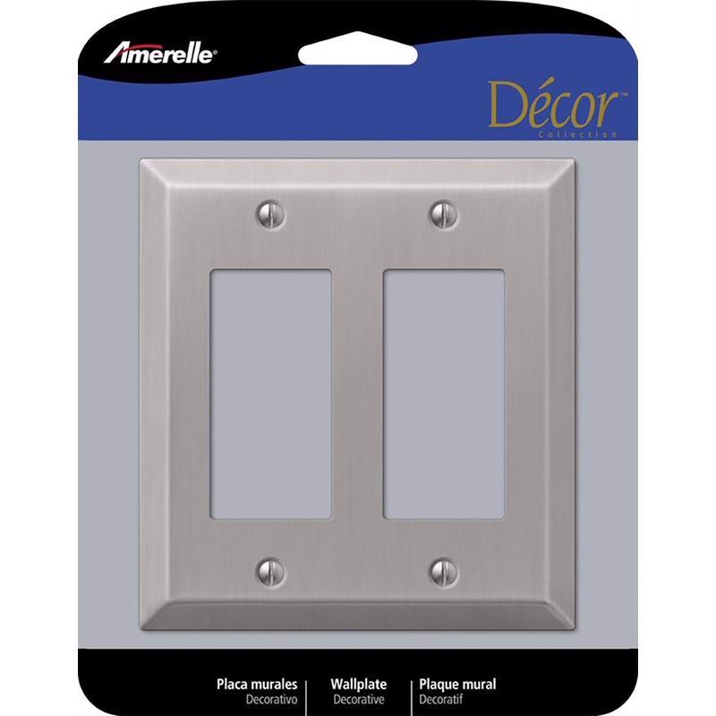 WALL PLATE 2G NCL DECOR