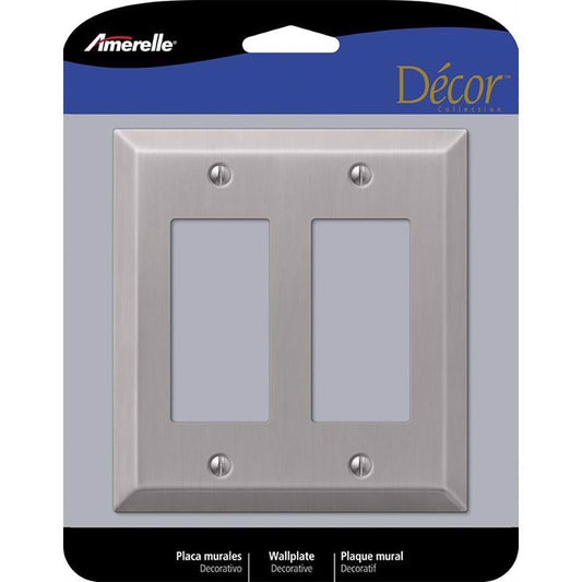 WALL PLATE 2G NCL DECOR
