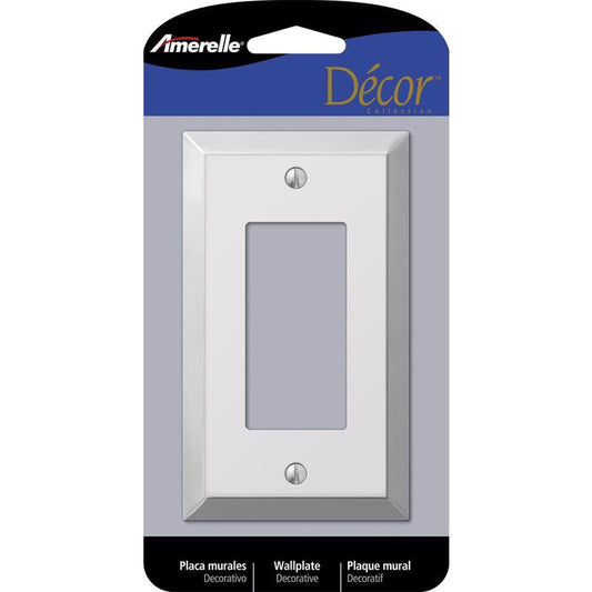 WALL PLATE 1G CHRM DECOR