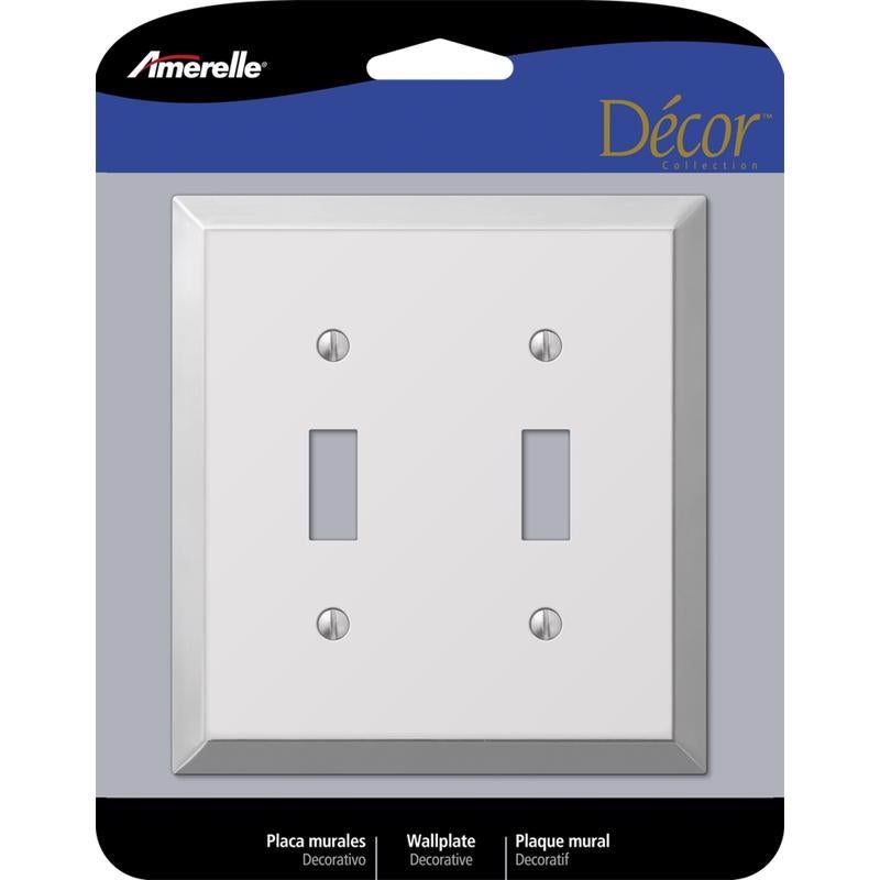 WALL PLATE 2G CHRM TOGGL