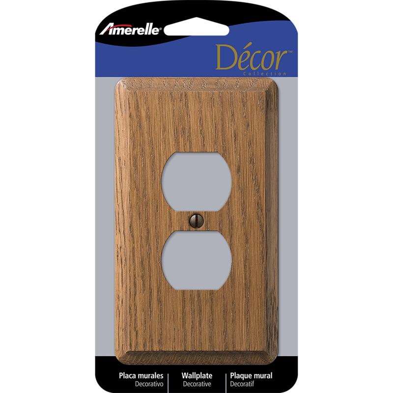 WALL PLATE 1G BRWN DUP