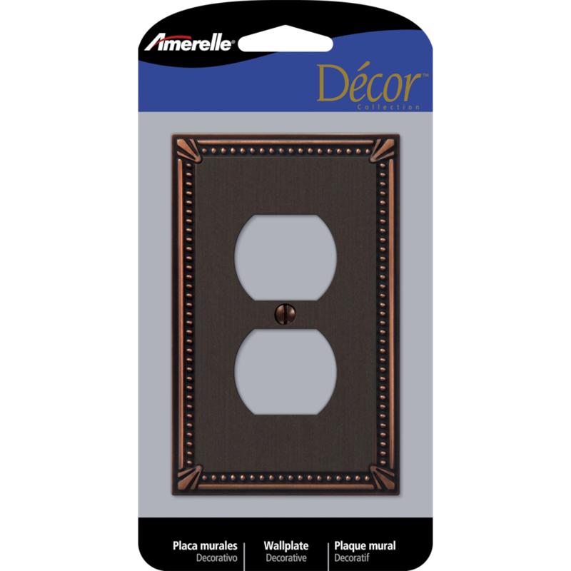WALL PLATE 1G BRNZ DUP
