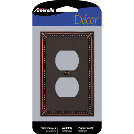 WALL PLATE 1G BRNZ DUP