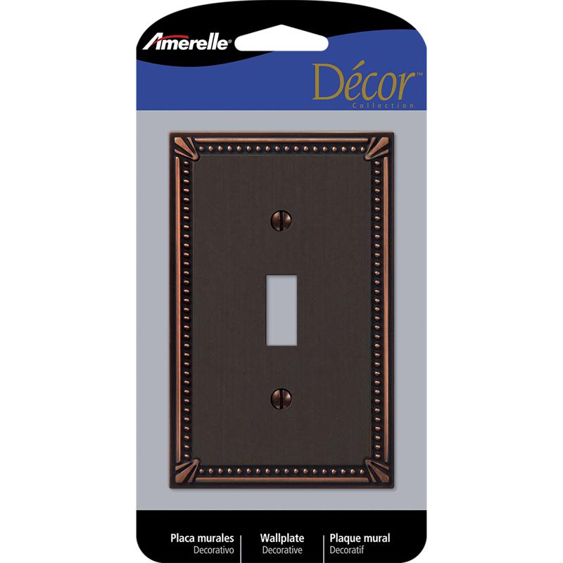WALL PLATE 1G BRNZ TOGGL