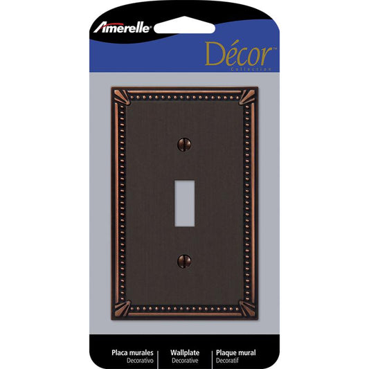WALL PLATE 1G BRNZ TOGGL