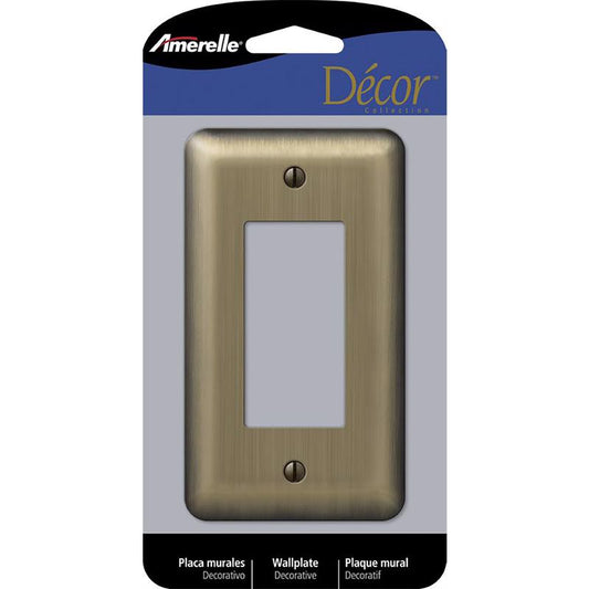 WALL PLATE 1G BRS DECOR