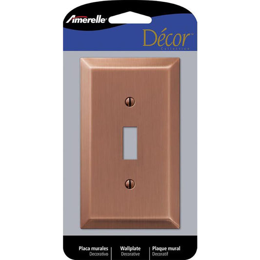 WALL PLATE 1G COPPR TOGG