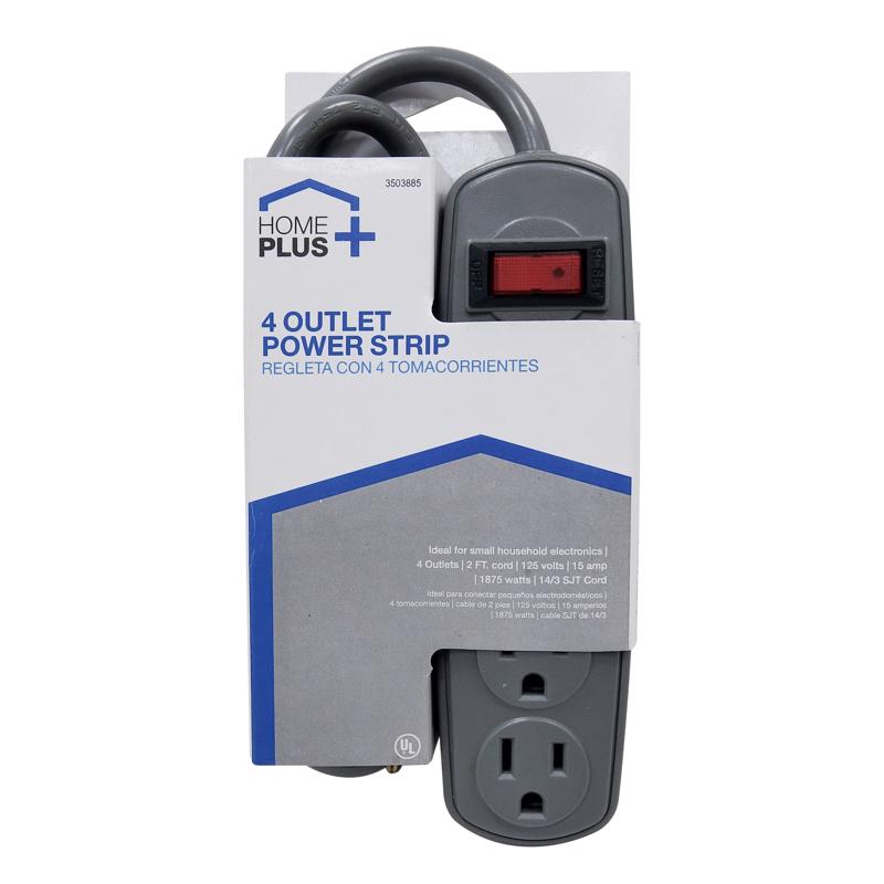 POWER STRIP 2' 4OUTL