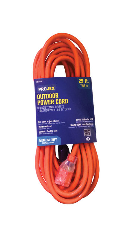 EXT CORD 25' ORG