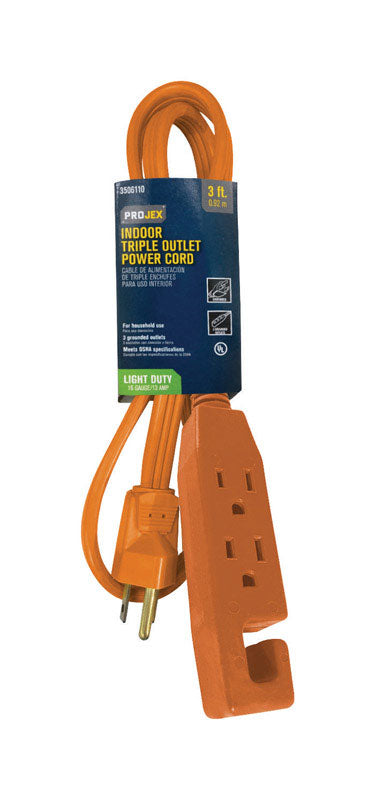 3OUTL EXT CORD 3' ORG