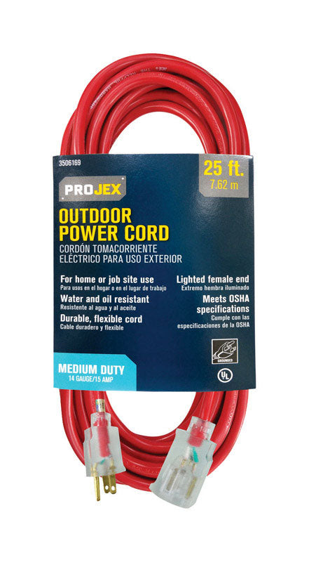 EXT CORD 25' RED