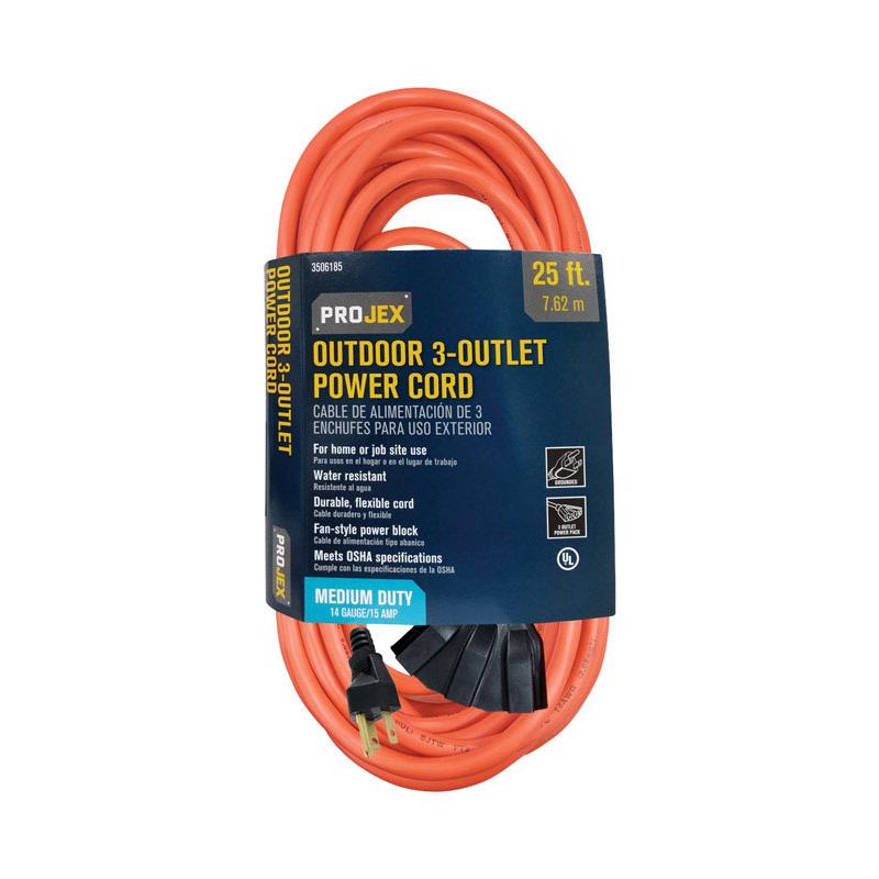 EXT CORD 25' ORG