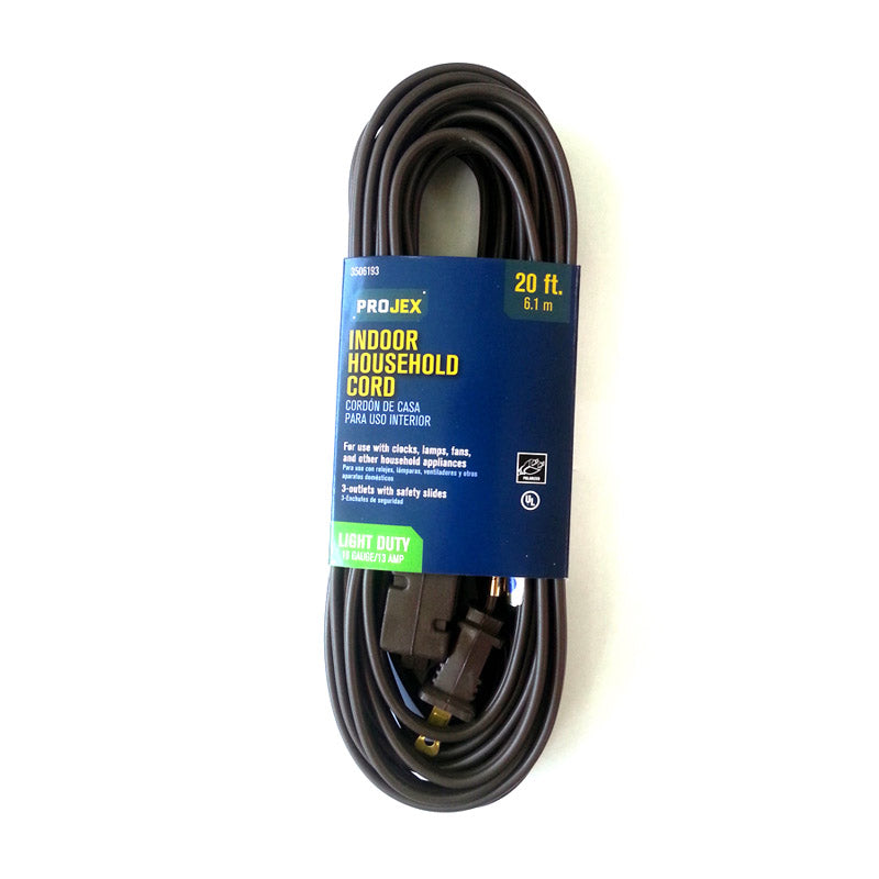 EXT CORD 20' BRWN