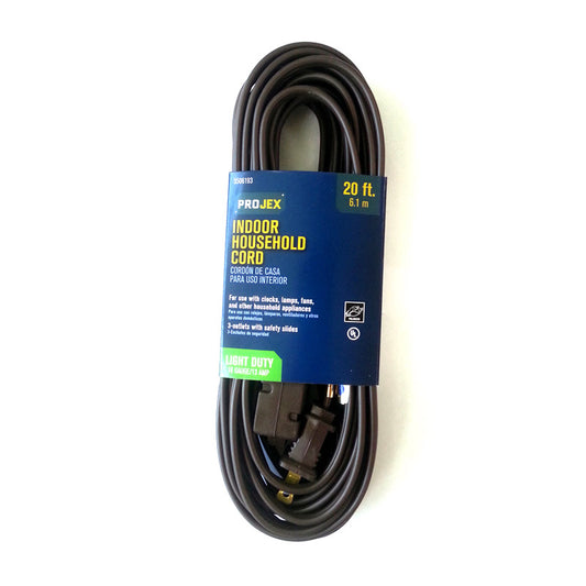 EXT CORD 20' BRWN