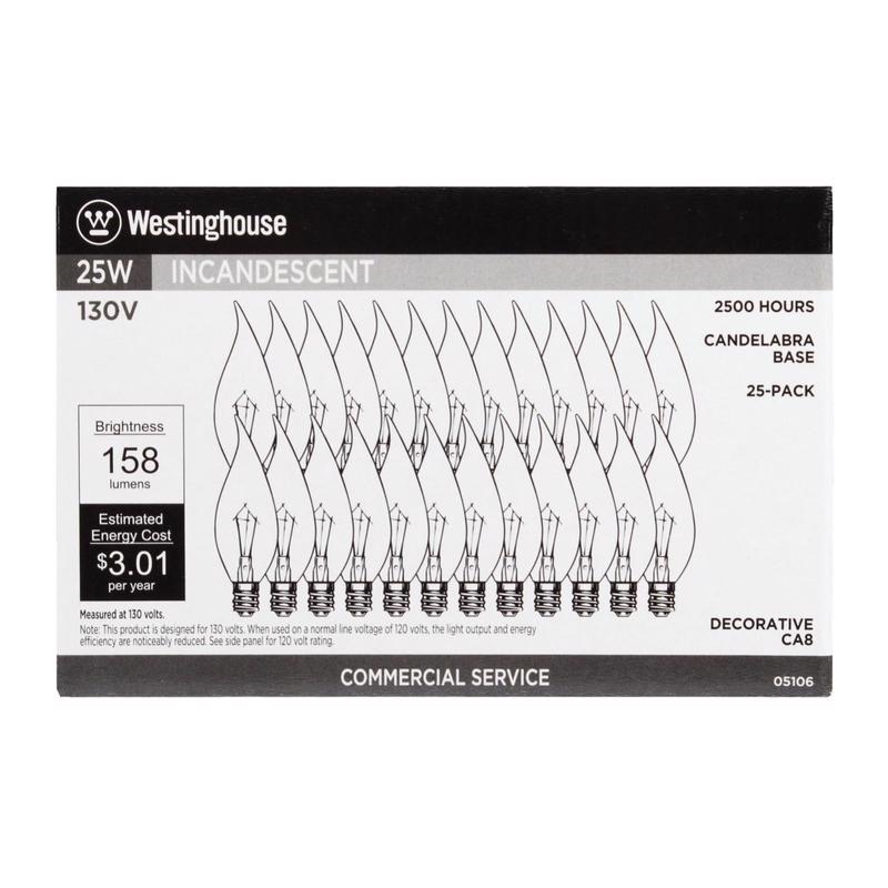 INCAND BULB 25W E12